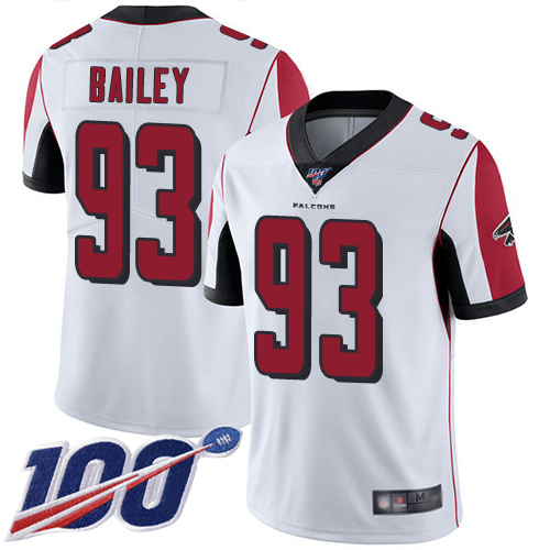 Atlanta Falcons Limited White Men Allen Bailey Road Jersey NFL Football #93 100th Season Vapor Untouchable->atlanta falcons->NFL Jersey